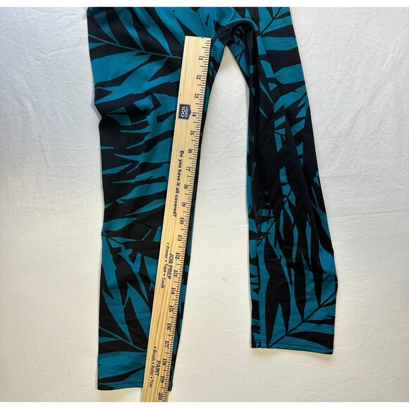 K-Deer Laguna Blue Tropical Print Capri Length Leggings Size S Small - Picture 11 of 11